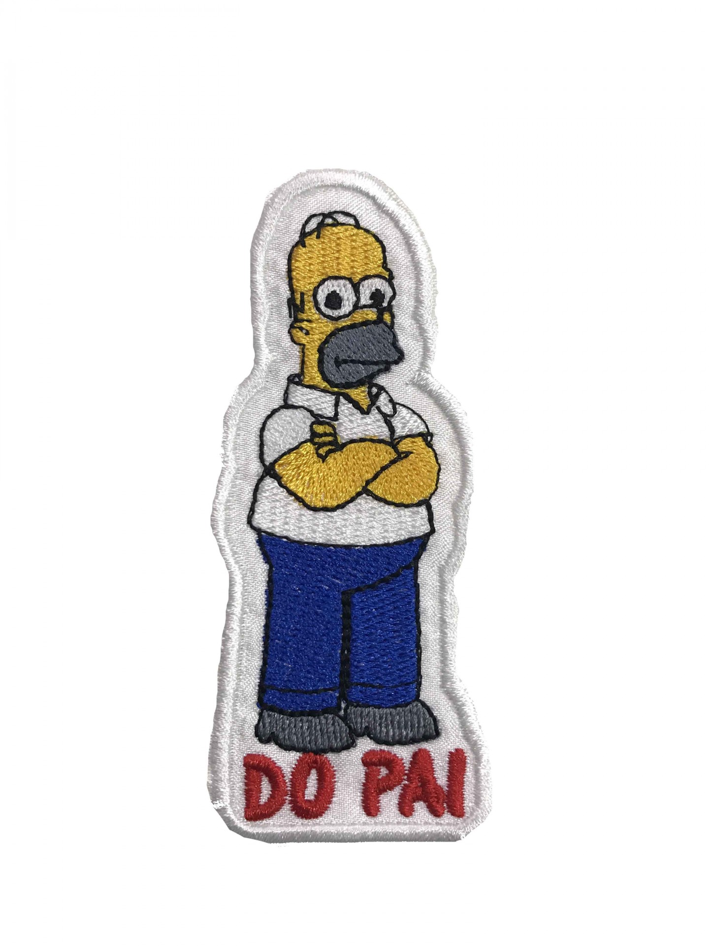 Patch bordado com Homer Simpson e texto DO PAI