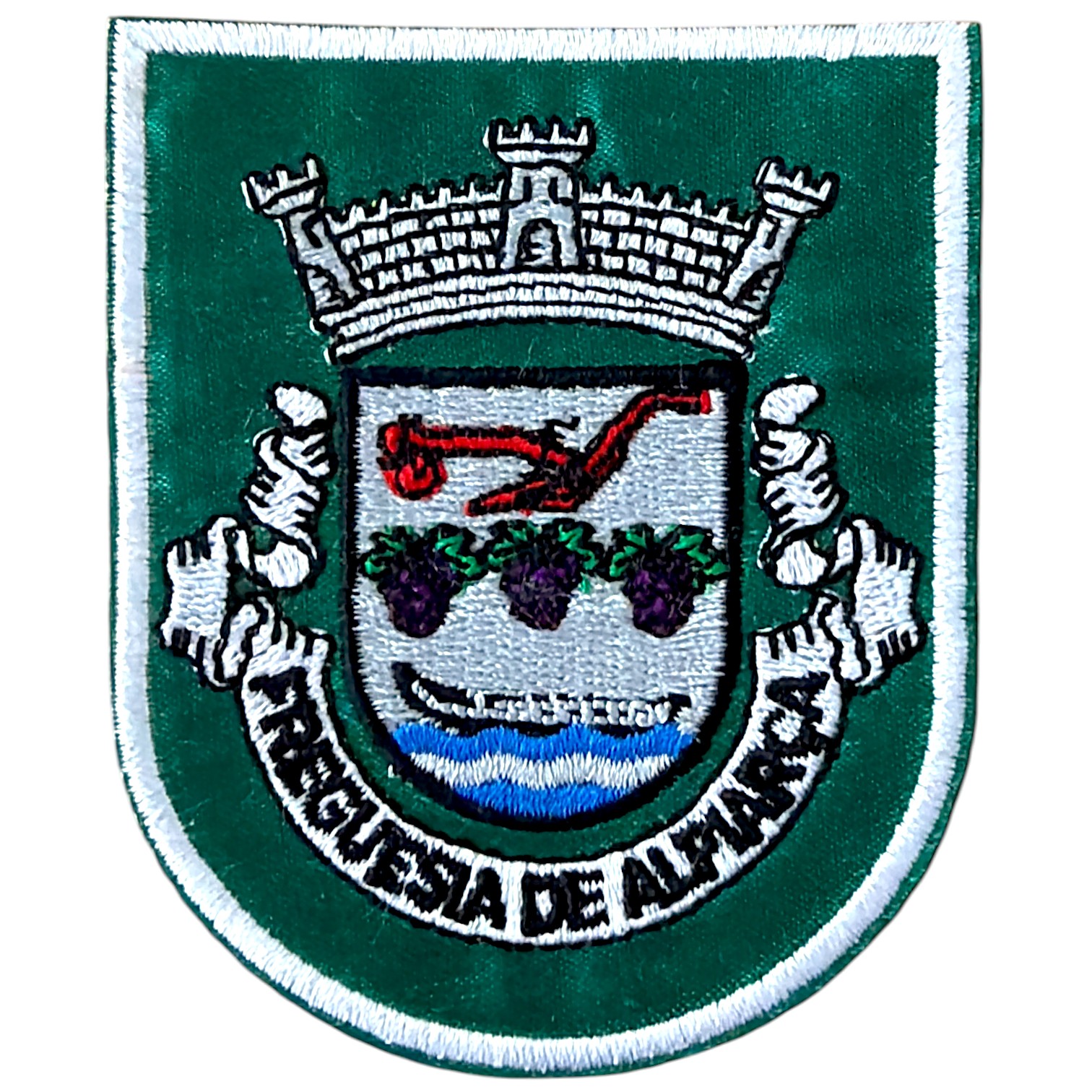 Patch bordado com brasão e texto FREGUESIA DE ALMASSORA