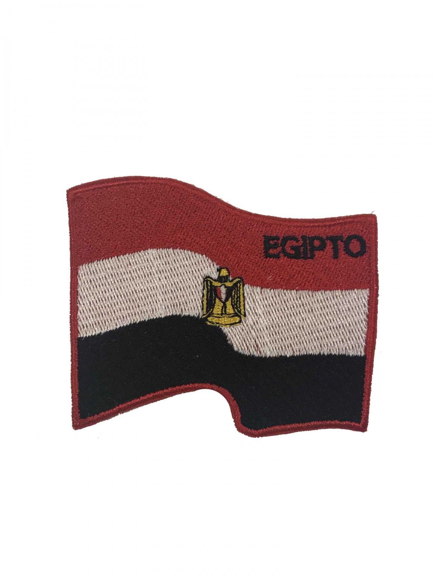Emblema bordado da bandeira do Egipto com texto EGIPTO