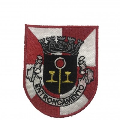Patch bordado com brasão e texto Entroncamento