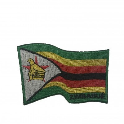 Emblema bordado da bandeira do Zimbábue