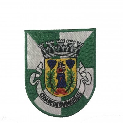 Emblema bordado com brasão e texto Caminha-Buïnares