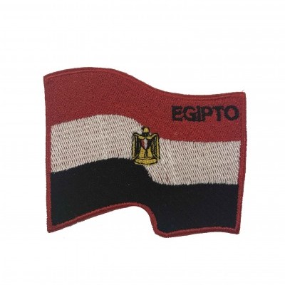 Emblema bordado da bandeira do Egipto com texto EGIPTO