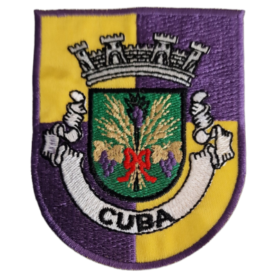 Emblema bordado com brasão e texto CUBA