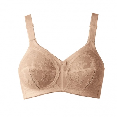 Soutien bege com renda floral e alças largas ajustáveis