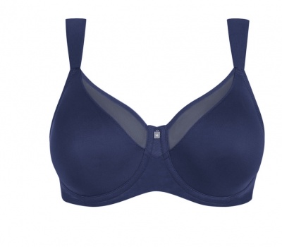 Soutien azul escuro com taças moldadas e alças largas
