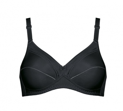 Soutien preto feminino sem aro com alças ajustáveis