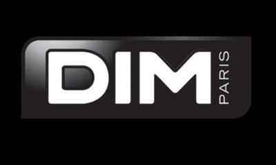 Logótipo DIM PARIS em fundo preto.