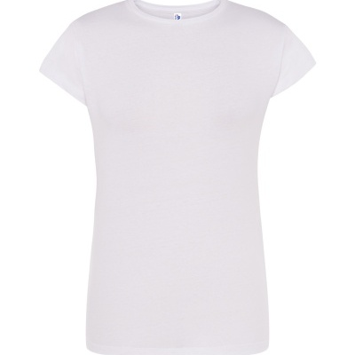 T-shirt branca de manga curta com gola redonda