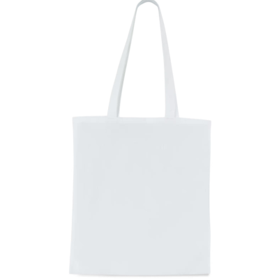 Saco de pano branco com alças compridas
