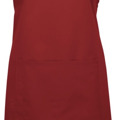 Avental vermelho com bolso e tiras ajustáveis