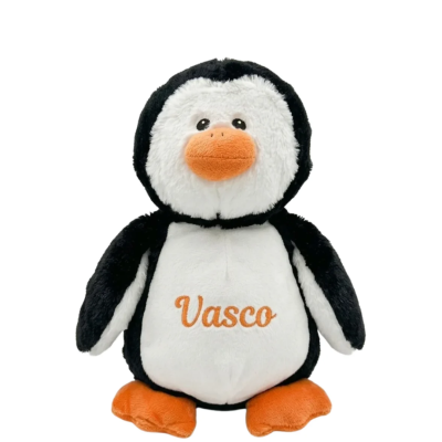 Pelúcia de pinguim com o nome Vasco bordado