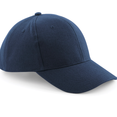 Boné azul escuro de tecido com pala curva