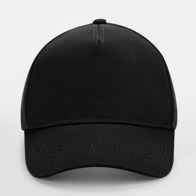 Boné preto de tecido com pala curva