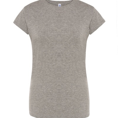 T-shirt cinzenta de manga curta com gola redonda