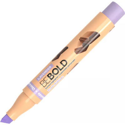Marcador BEBOLD lavender com corpo bege e tampa roxa