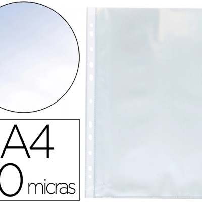 Capa plástica transparente para documentos A4 80 micras