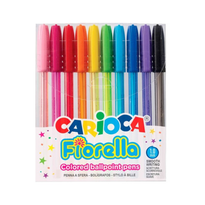 Estojo com 12 canetas coloridas CARIOCA Fiorella