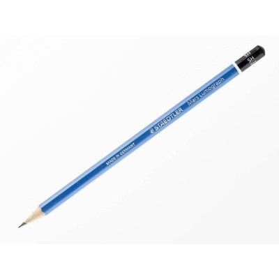 Lápis de grafite Staedtler Mars Lumograph azul com ponta afiada