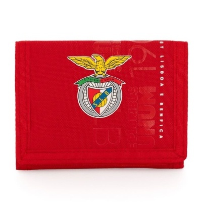 Carteira vermelha com logótipo do Benfica