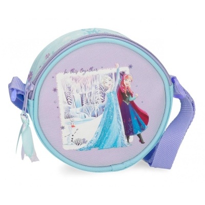 Mala redonda infantil lilás com estampagem Frozen