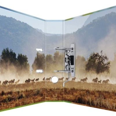 Estojo para CDs/DVDs com imagem de paisagem natural e cavalos
