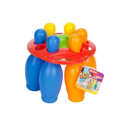 Conjunto de bolo de brinquedo de plástico colorido com etiqueta
