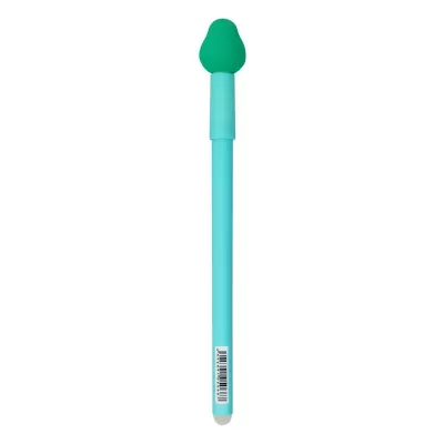 Pincel azul com ponta verde em fundo branco