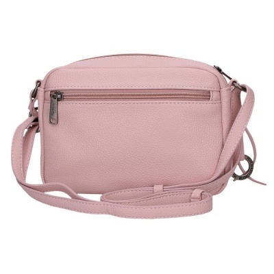 Mala pequena rosa com fecho e alça de ombro