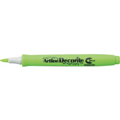Marcador Artline Decorite verde claro com ponta pincel