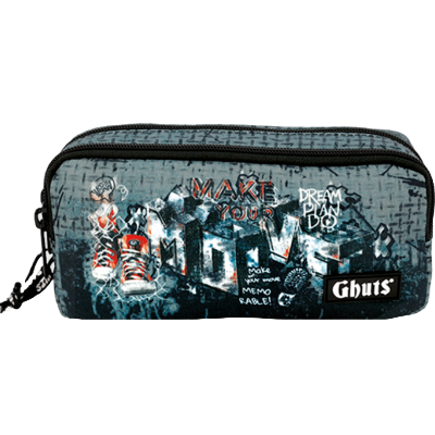 Estojo escolar Ghuts com grafitis e ténis vermelhos