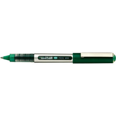 Caneta permanente Uniball Eye Micro UB-60 verde com tampa