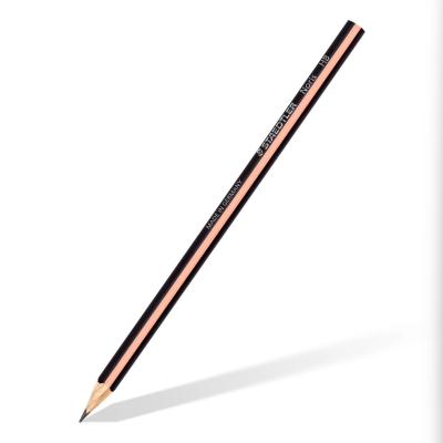 Lápis Staedtler Noris HB preto com listra cobre e ponta afiada