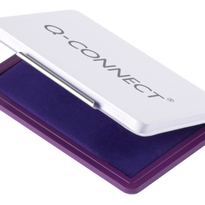 Almofada de tinta roxa para carimbos com tampa branca Q-CONNECT