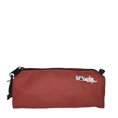 Estojo castanho de tecido com fecho e logótipo MONT BLANC