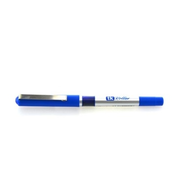 Caneta tk Roller azul com tampa e clip metálico