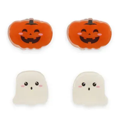 Pins de Halloween em formas de abóbora e fantasma