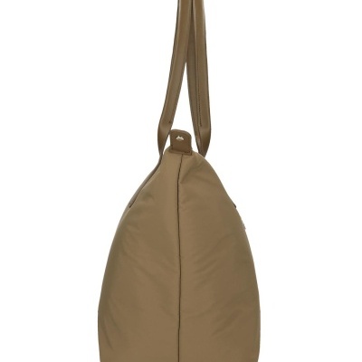 Bolsa bege tipo tote com duas alças largas