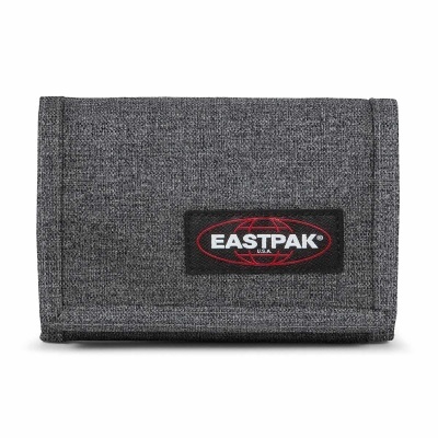 Carteira cinza escuro com etiqueta EASTPAK U.S.A