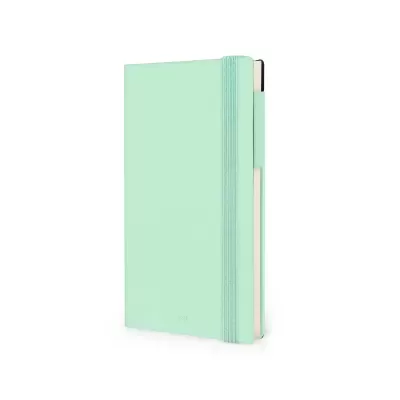 Caderno verde menta com elástico