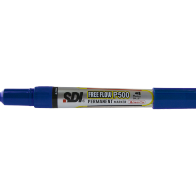Marcador permanente azul SDI Free Flow P500 com tampa e ponta azul