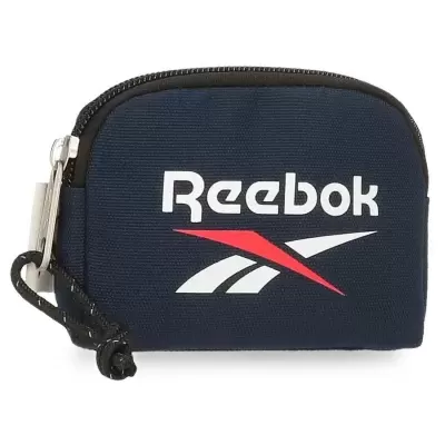 Carteira pequena azul escuro Reebok com fecho e cordão