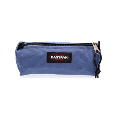 Estojo azul com fecho de correr e logótipo EASTPAK