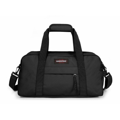 Mala de viagem preta EASTPAK com bolso frontal e alça ajustável