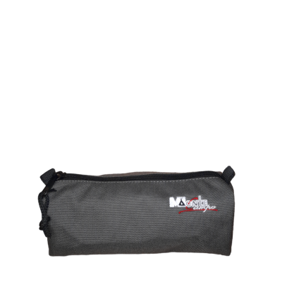 Estojo escolar cinzento escuro com fecho e logo MAGNAT Unique