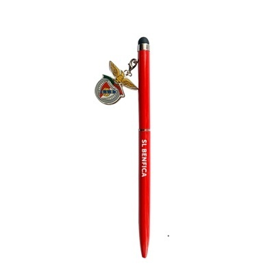 Caneta vermelha SL BENFICA com pendente metálico do clube