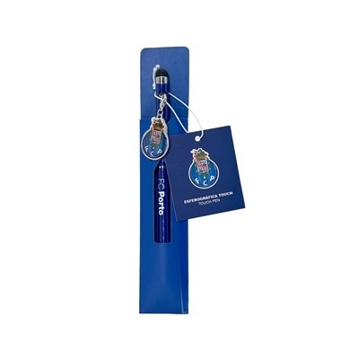 Caneta de toque azul do FC Porto com chaveiro e etiqueta azul