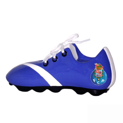 Miniatura cerâmica sapatilha futebol azul e branca com emblema FC Porto