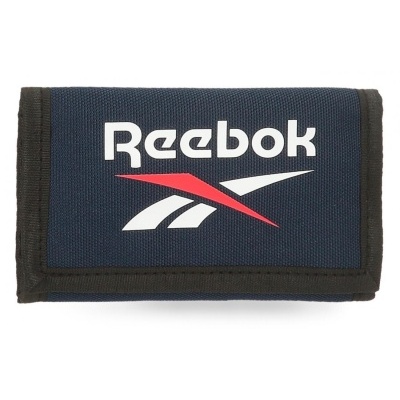 Carteira azul escuro com logótipo Reebok