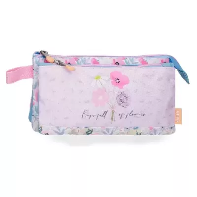 Estojo retangular com padrão floral e texto Beespoll of flowers